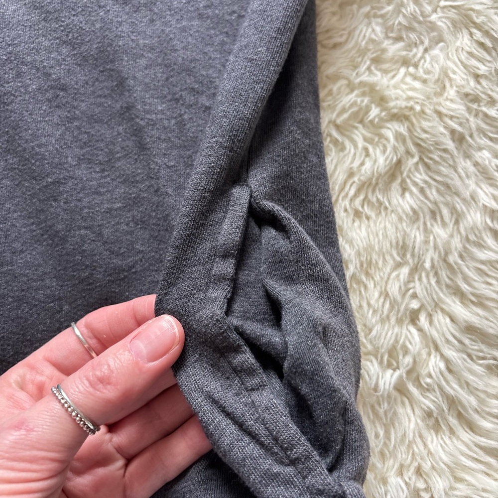 PINK Victoria's Secret Women's Dark Gray Quarter-Zip Sweater - Picture 6 of 11